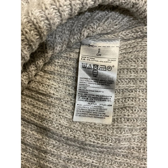 Old Navy Light Grey Round Neck Knit Sweater SP - Picture 6 of 7